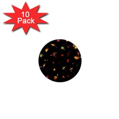 Fireworks Christmas Night Dark 1  Mini Magnet (10 Pack)  by Simbadda