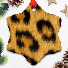 Animal Print Snowflake Ornament (two Sides) by NSGLOBALDESIGNS2