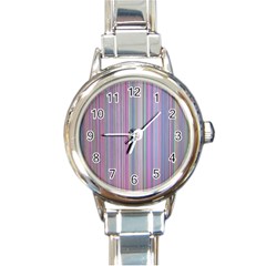 Broken Tv Screen Round Italian Charm Watch by dressshop