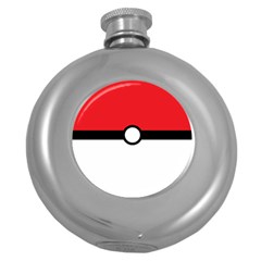 Poke Ball Round Hip Flask (5 Oz) by raeraeshescrafty