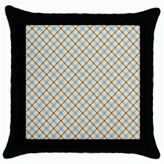 Plaid 2 Throw Pillow Case (black) by dressshop