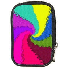 Art Abstract Pattern Color Compact Camera Leather Case by Nexatart