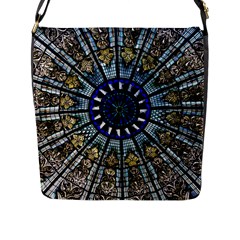 Pattern Art Form Architecture Flap Closure Messenger Bag (l) by Nexatart