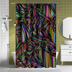 Background Wallpaper Abstract Lines Shower Curtain 48  X 72  (small)  by Nexatart