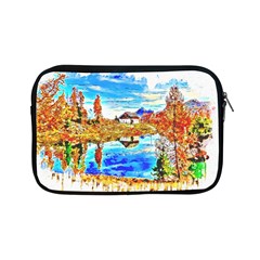 Lake Chalet Mountain Art Apple Ipad Mini Zipper Cases by Nexatart