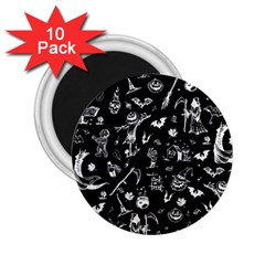 Halloween Pattern 2 25  Magnets (10 Pack)  by Valentinaart