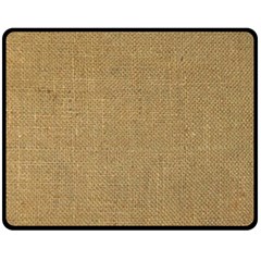 Burlap Coffee Sack Grunge Knit Look Fleece Blanket (medium)  by dressshop