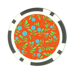 Background Texture Seamless Flowers Poker Chip Card Guard by Sapixe