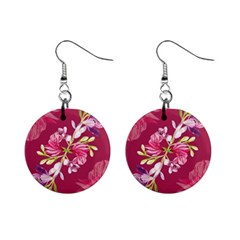 Motif Design Textile Design Mini Button Earrings by Sapixe