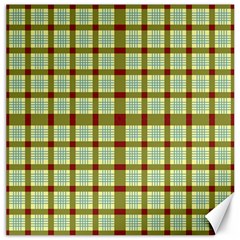 Geometric Tartan Pattern Square Canvas 16  X 16  by Sapixe