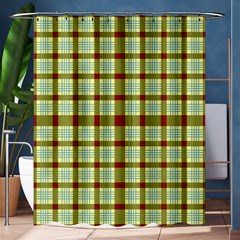 Geometric Tartan Pattern Square Shower Curtain 60  X 72  (medium)  by Sapixe