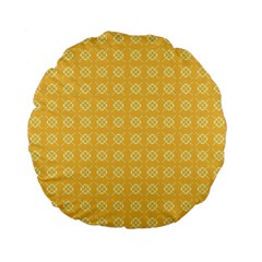 Pattern Background Texture Yellow Standard 15  Premium Flano Round Cushions by Sapixe