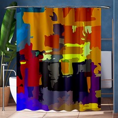 Abstract Vibrant Colour Shower Curtain 60  X 72  (medium)  by Sapixe