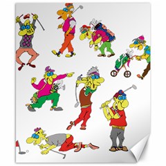 Golfers Athletes The Form Of Canvas 8  X 10  by Sapixe