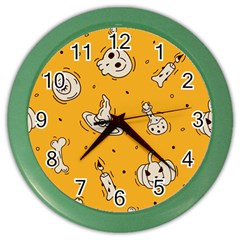 Funny Halloween Party Pattern Color Wall Clock by HalloweenParty