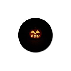 Funny Spooky Scary Halloween Pumpkin Jack O Lantern Golf Ball Marker by HalloweenParty