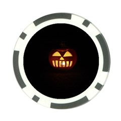 Funny Spooky Scary Halloween Pumpkin Jack O Lantern Poker Chip Card Guard (10 Pack) by HalloweenParty