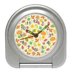 Thanksgiving Pattern Travel Alarm Clock by Valentinaart