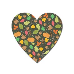 Thanksgiving Pattern Heart Magnet by Valentinaart