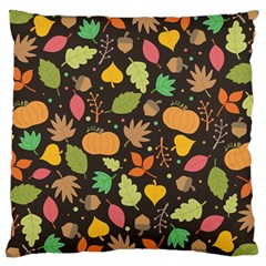 Thanksgiving Pattern Large Cushion Case (one Side) by Valentinaart