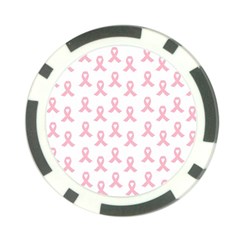 Pink Ribbon - Breast Cancer Awareness Month Poker Chip Card Guard by Valentinaart