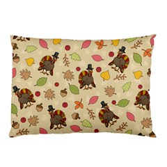 Thanksgiving Turkey Pattern Pillow Case (two Sides) by Valentinaart