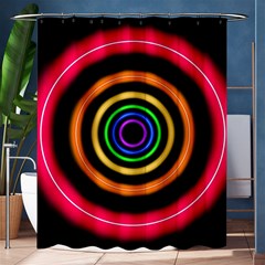 Neon Light Abstract Pattern Lines Shower Curtain 60  X 72  (medium)  by Sapixe