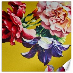 Textile Printing Flower Rose Cover Canvas 12  X 12  by Sapixe