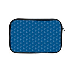 Quebec French Royal Fleur De Lys Elegant Pattern Blue Blue Quebec Fleur De Lys Pattern Blue Apple Macbook Pro 13  Zipper Case by Quebec