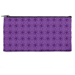 Pattern Spiders Purple And Black Halloween Gothic Modern Pencil Cases by genx