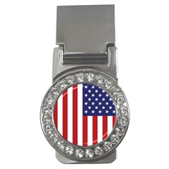 Us Flag Stars And Stripes Maga Money Clips (cz)  by snek