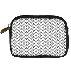 Logo Kek Pattern Black And White Kekistan White Background Digital Camera Leather Case by snek