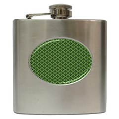 Logo Kek Pattern Black And Kekistan Green Background Hip Flask (6 Oz) by snek