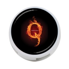 Qanon Letter Q Fire Effect Wwgowga Wwg1wga 4-port Usb Hub (one Side) by snek