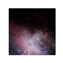 Eagle Nebula Wine Pink And Purple Pastel Stars Astronomy Small Satin Scarf (square) by genx