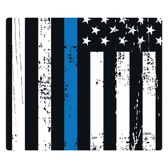 I Back The Blue The Thin Blue Line With Grunge Us Flag Double Sided Flano Blanket (small)  by snek