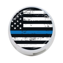 I Back The Blue The Thin Blue Line With Grunge Us Flag 4-port Usb Hub (one Side) by snek