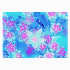 Blue And Hot Pink Succulent Underwater Sedum Large Glasses Cloth by myrubiogarden