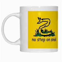 No Step On Snek Gadsden Flag Meme Parody White Mugs by snek