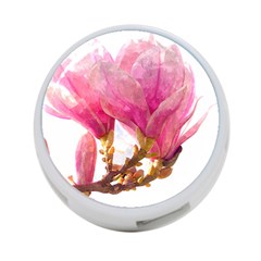 Wild Magnolia Flower 4-port Usb Hub (two Sides) by picsaspassion