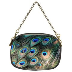 Peacock Feathers Bird Colorful Chain Purse (one Side) by Wegoenart