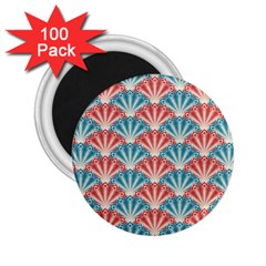 Seamless Patter Peacock Feathers 2 25  Magnets (100 Pack)  by Wegoenart