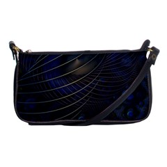 Background Fractal Peacock Pipe Shoulder Clutch Bag by Wegoenart