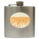 Beer Head Foam Cool Hip Flask (6 oz) Front