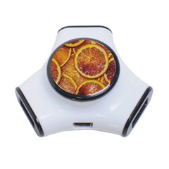 Blood Orange Fruit Citrus Fruits 3-port Usb Hub by Wegoenart