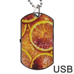 Blood Orange Fruit Citrus Fruits Dog Tag Usb Flash (one Side) by Wegoenart