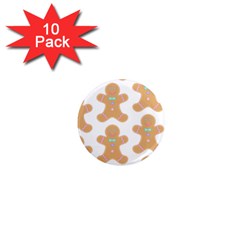 Pattern Christmas Biscuits Pastries 1  Mini Magnet (10 Pack)  by Simbadda