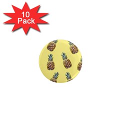 Pineapples Fruit Pattern Texture 1  Mini Magnet (10 Pack)  by Simbadda