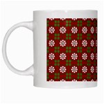 Christmas Paper Wrapping Pattern White Mugs Left