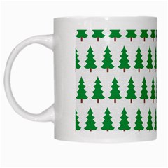 Christmas Background Christmas Tree White Mugs by Wegoenart